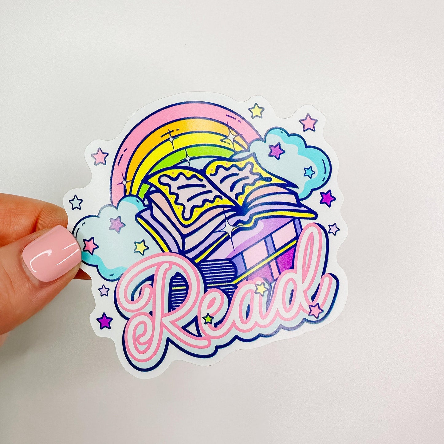 Read the Rainbow - Bookish Vinyl Sticker-Cricket Paper Co.