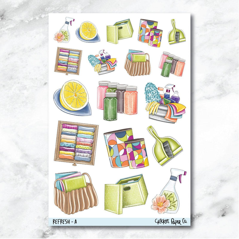 Refresh Decorative Journaling and Planner Stickers - A-Cricket Paper Co.