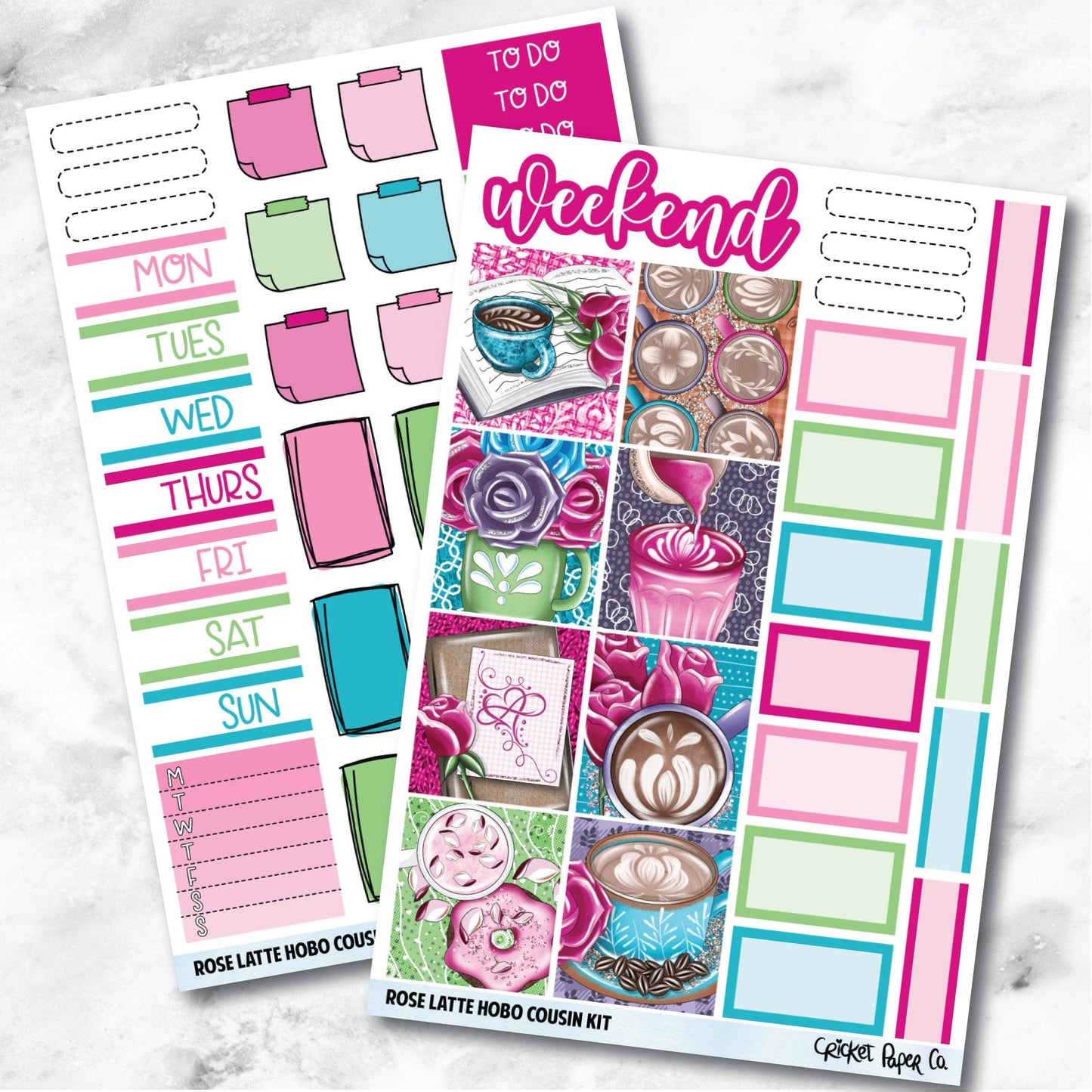 Rose Latte HOBONICHI COUSIN Planner Stickers Mini Kit-Cricket Paper Co.