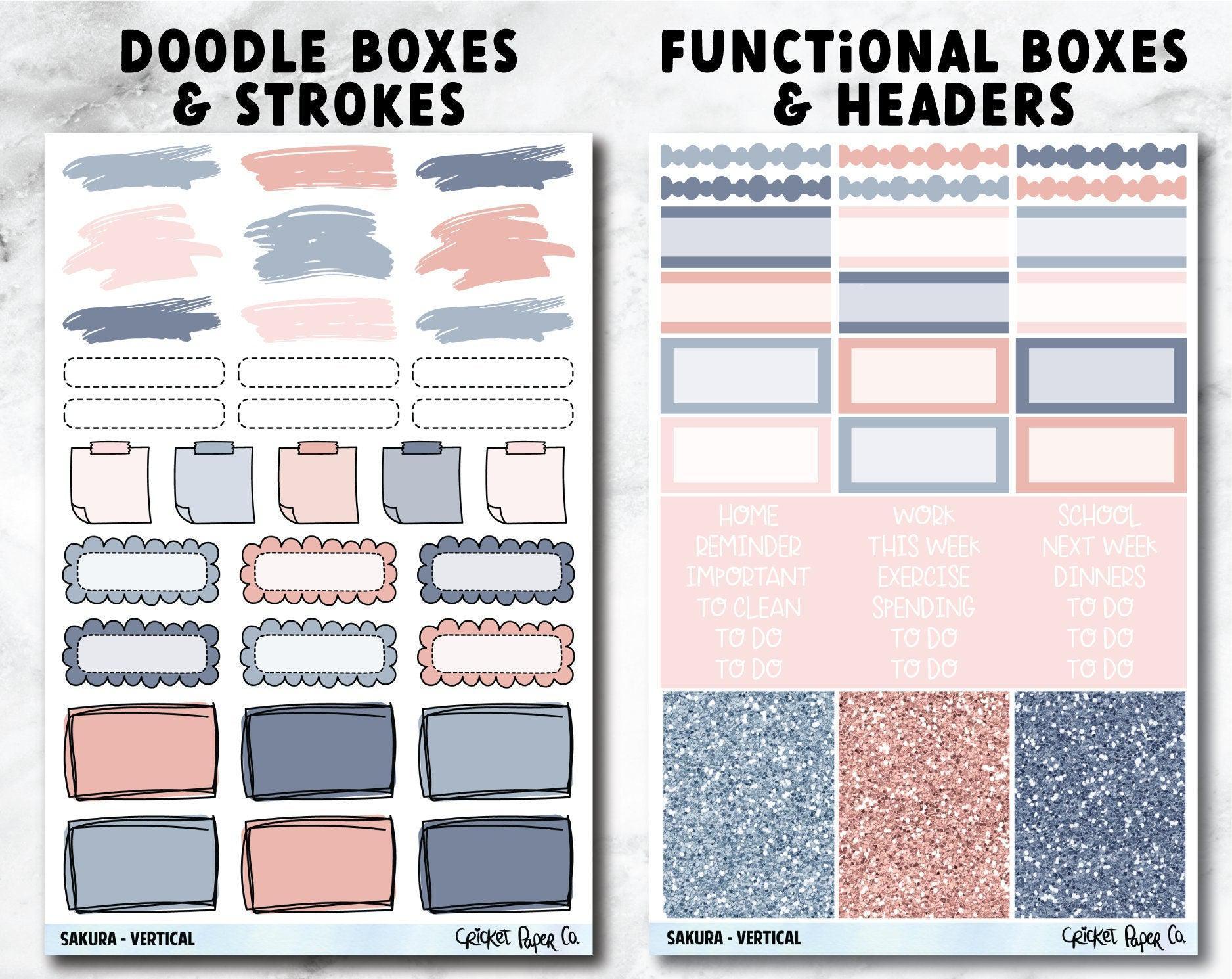 SAKURA Planner Stickers - Full Kit-Cricket Paper Co.