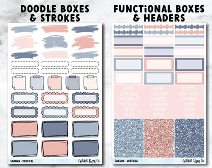 SAKURA Planner Stickers - Full Kit-Cricket Paper Co.