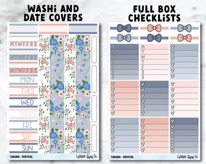 SAKURA Planner Stickers - Full Kit-Cricket Paper Co.