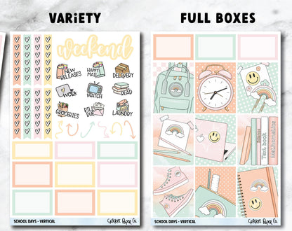 SCHOOL DAYS Planner Stickers - Full Kit-Cricket Paper Co.