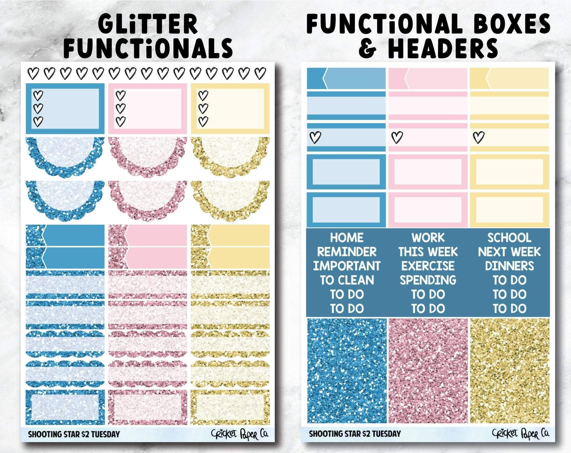 SHOOTING STAR Planner Stickers - Full Kit-Cricket Paper Co.