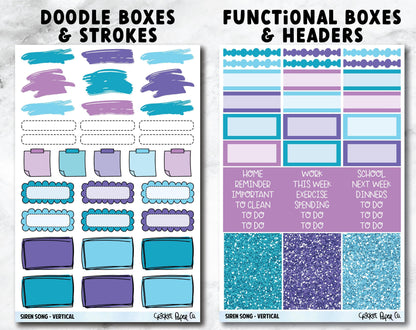 SIREN SONG Planner Stickers - Full Kit-Cricket Paper Co.