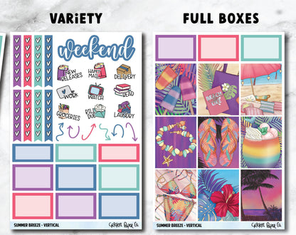 SUMMER BREEZE Planner Stickers - Full Kit-Cricket Paper Co.