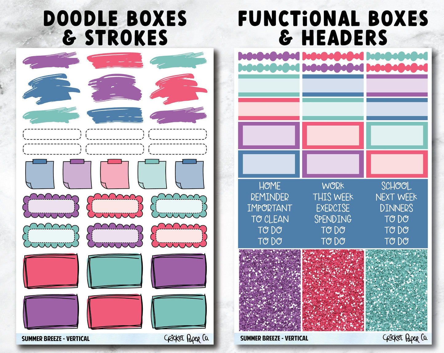 SUMMER BREEZE Planner Stickers - Full Kit-Cricket Paper Co.