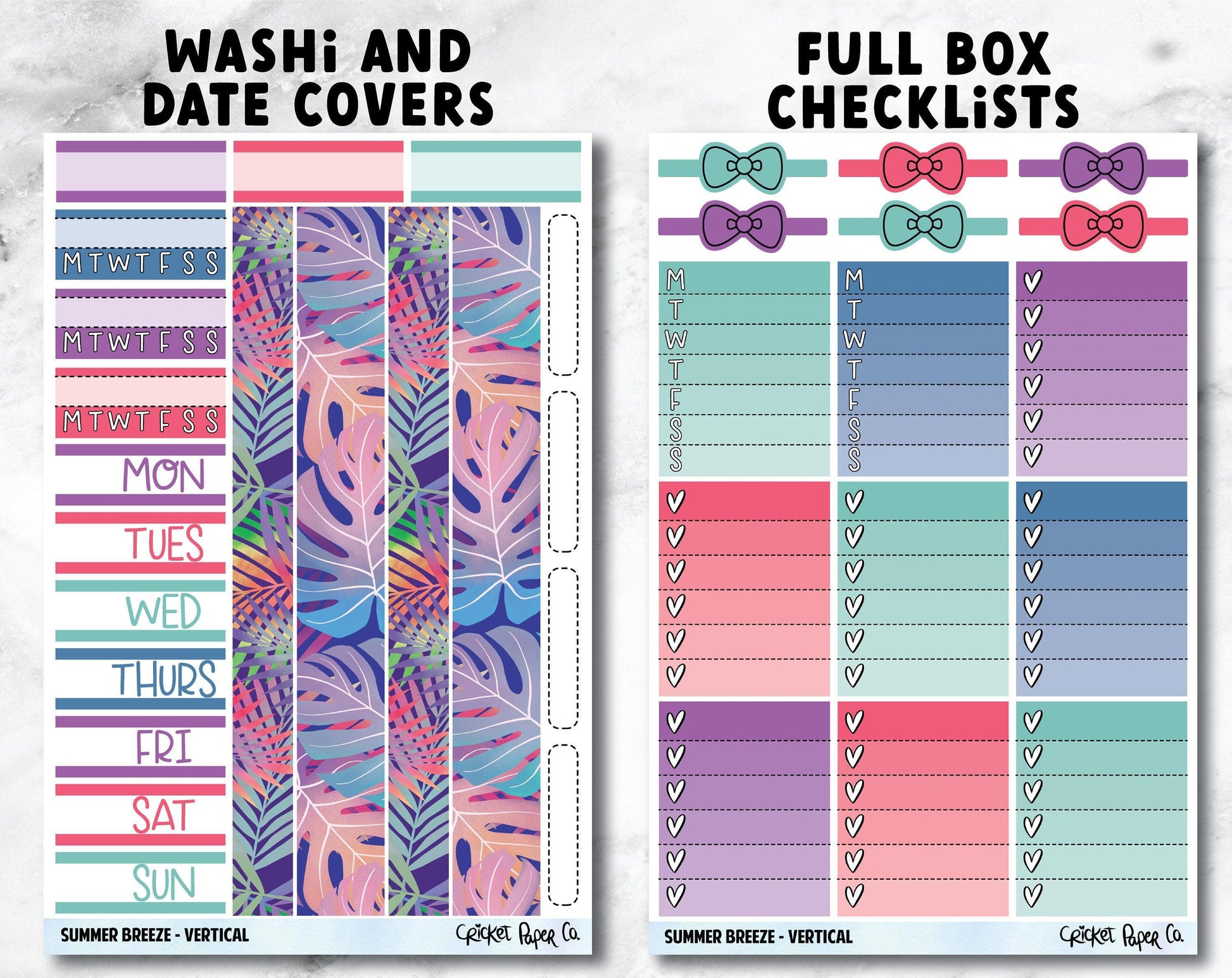 SUMMER BREEZE Planner Stickers - Full Kit-Cricket Paper Co.