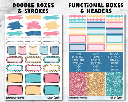 SUNDAE BEST Planner Stickers - Full Kit-Cricket Paper Co.
