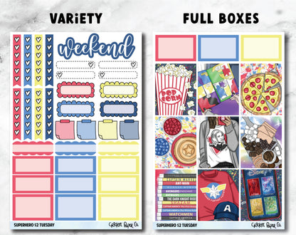 SUPERHERO Planner Stickers - Full Kit-Cricket Paper Co.