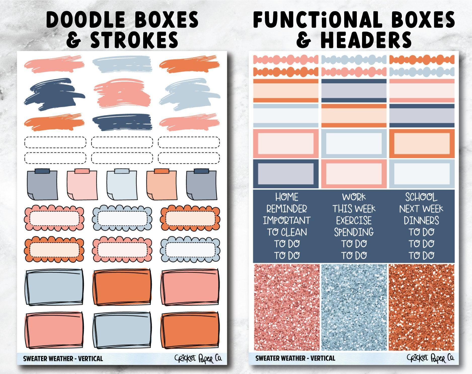 SWEATER WEATHER Planner Stickers - Full Kit-Cricket Paper Co.