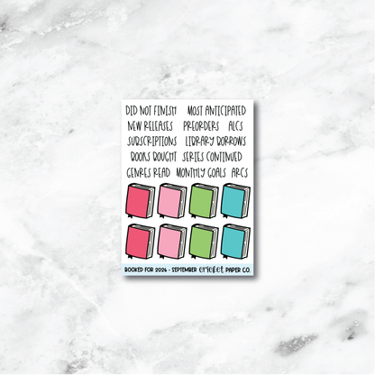 Book and Reading Journal Stickers - September