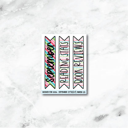 Book and Reading Journal Stickers - September