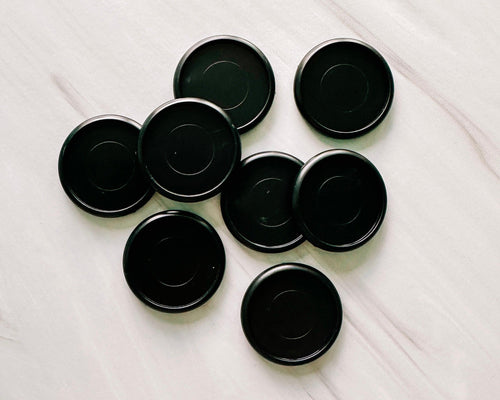 Set of 8 Black Discs - 38MM or 1.5"-Cricket Paper Co.