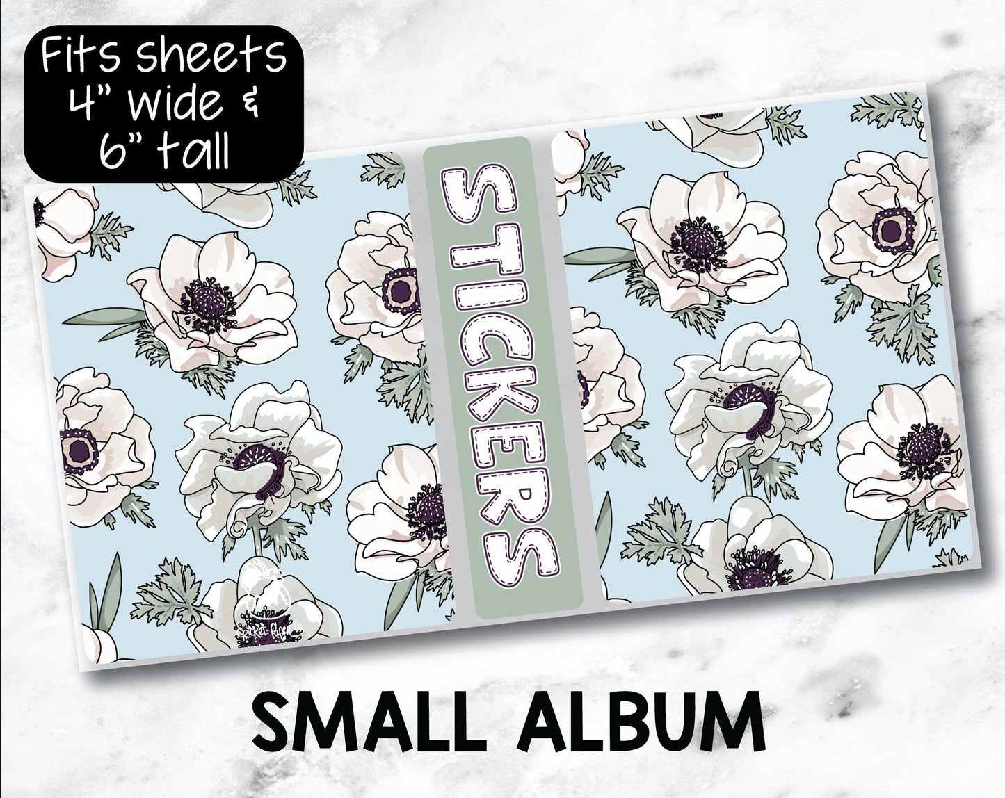 Small Sticker Storage Album - Muted Floral-Cricket Paper Co.
