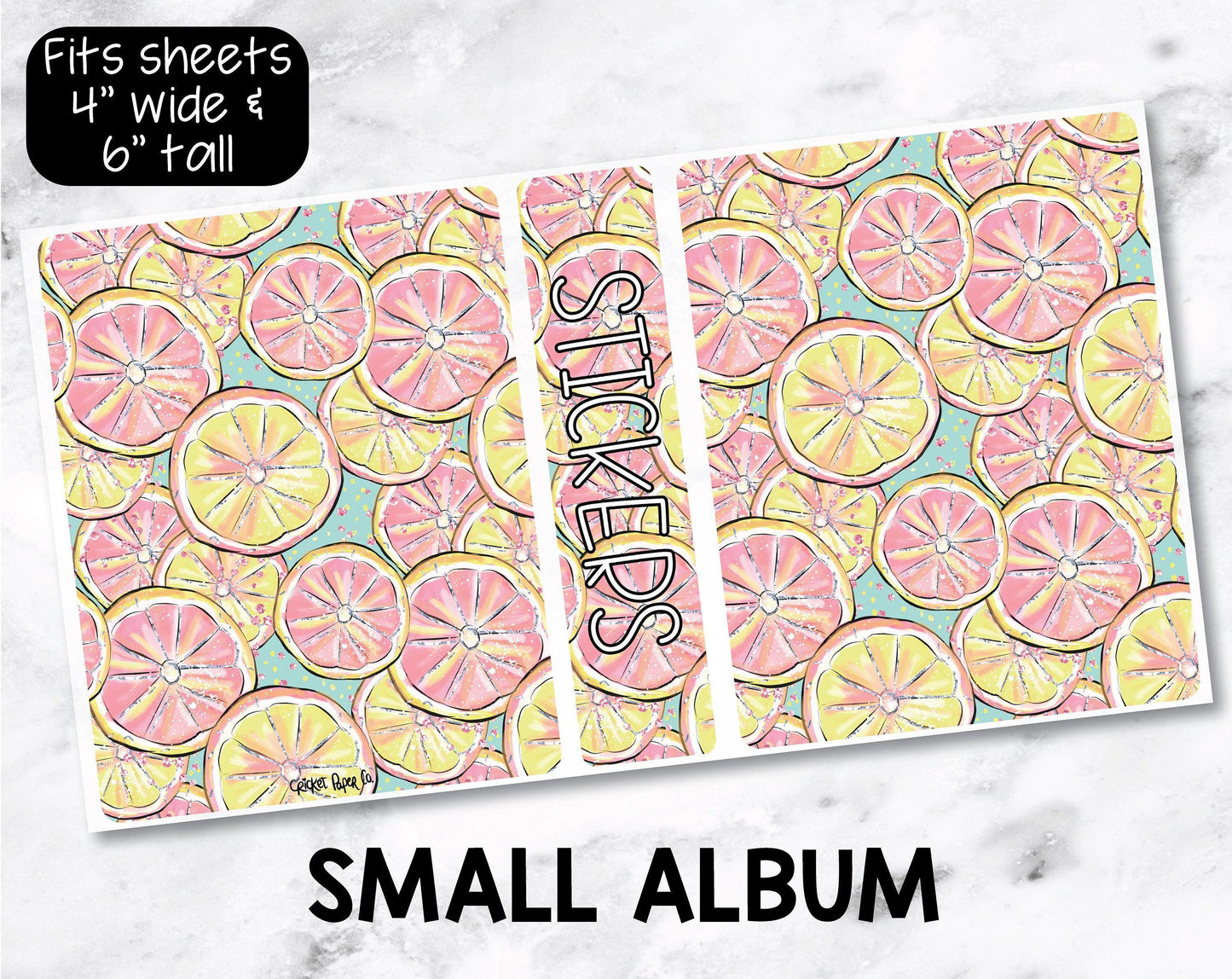 Small Sticker Storage Album - Pink Lemonade-Cricket Paper Co.
