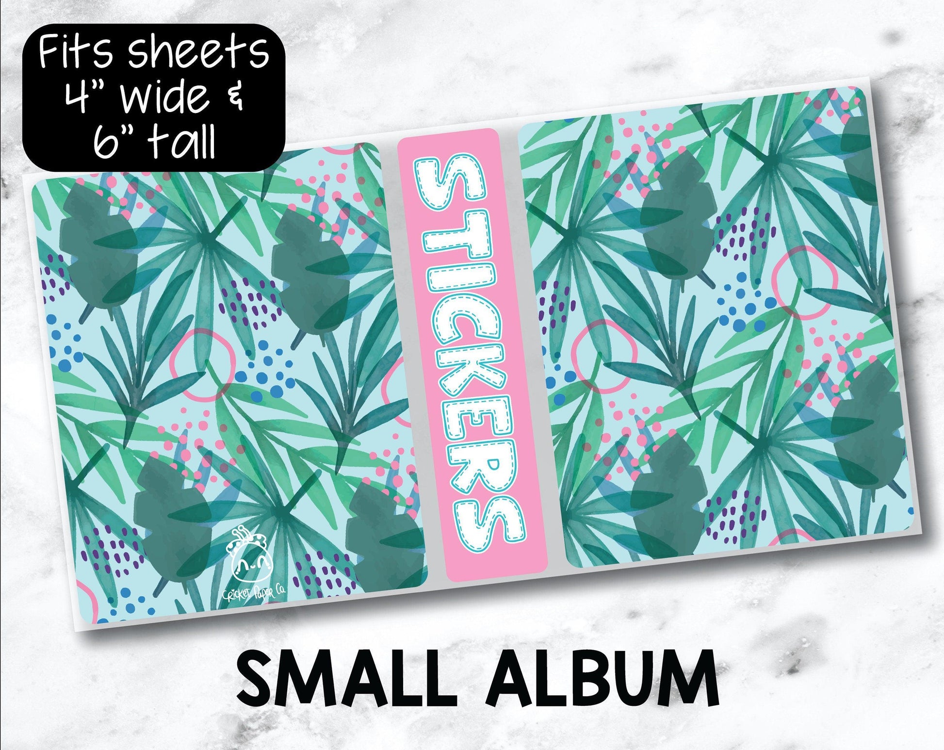 Small Sticker Storage Album - Tropics-Cricket Paper Co.