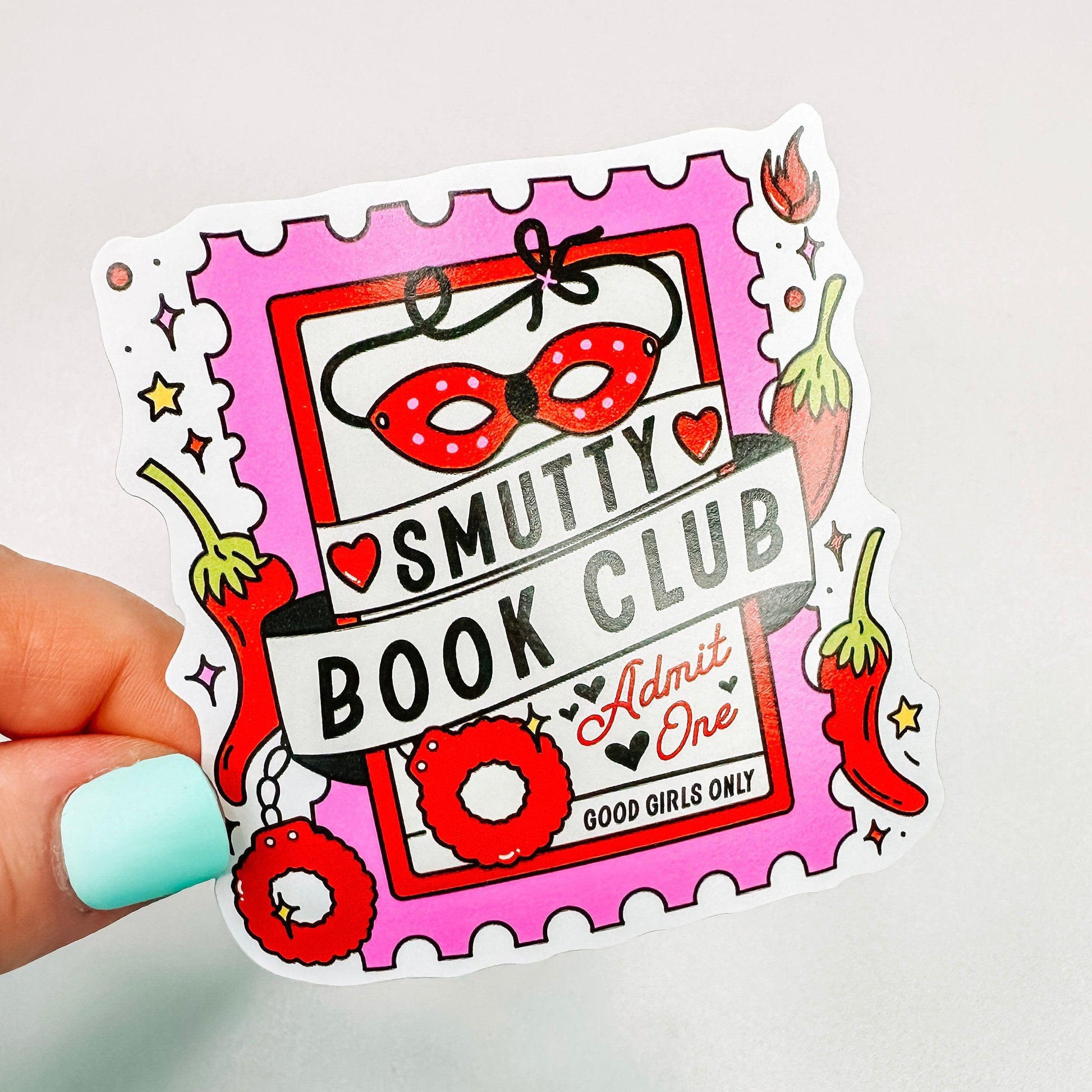 Smutty Book Club Ticket - Bookish Vinyl Sticker-Cricket Paper Co.