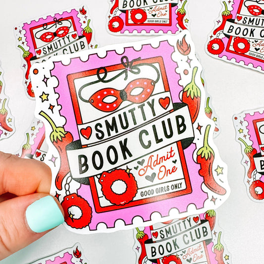 Smutty Book Club Ticket - Bookish Vinyl Sticker-Cricket Paper Co.