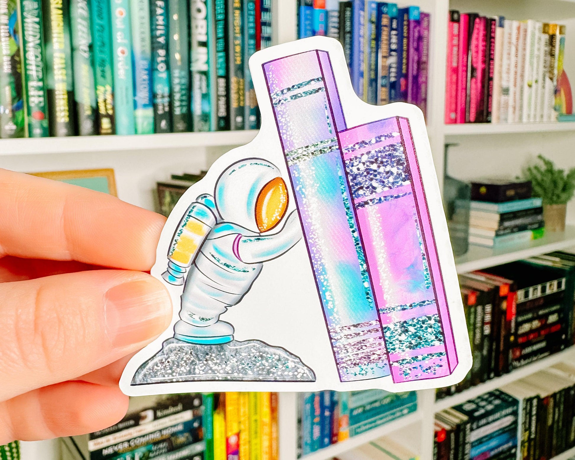 Space Reads - Bookish Vinyl Sticker-Cricket Paper Co.