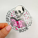 Spicy Book Club Skeleton - Bookish Vinyl Sticker-Cricket Paper Co.