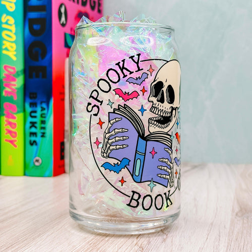 Spooky Book Club - 16oz Libbey Glass Can Cup-Cricket Paper Co.