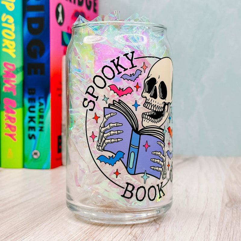 Spooky Book Club - 16oz Libbey Glass Can Cup-Cricket Paper Co.
