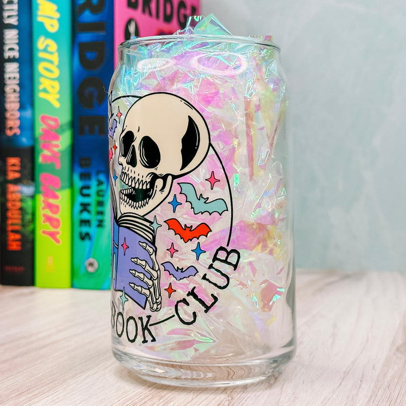 Spooky Book Club - 16oz Libbey Glass Can Cup-Cricket Paper Co.