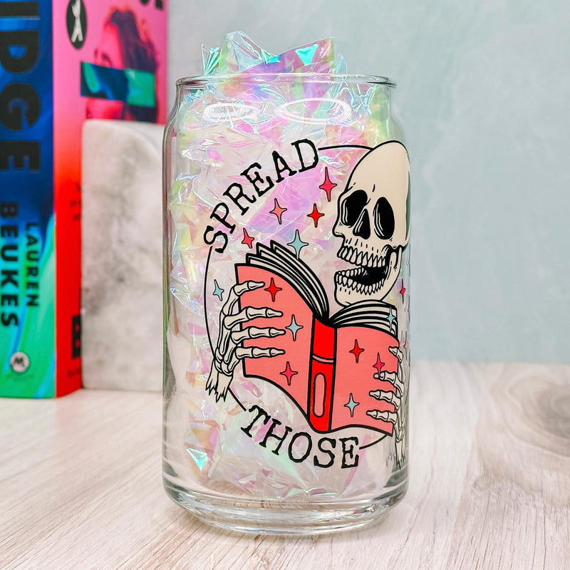 Spread Those Pages - 16oz Libbey Glass Can Cup-Cricket Paper Co.