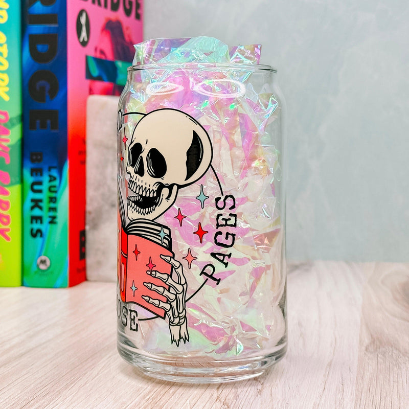 Spread Those Pages - 16oz Libbey Glass Can Cup-Cricket Paper Co.