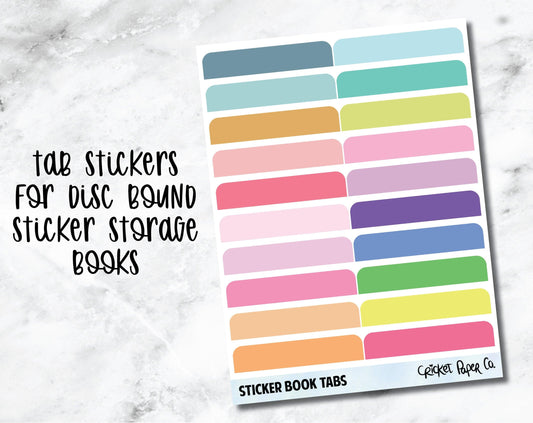 Sticker Tabs for Disc Bound Sticker Storage Album - Colorful Tabs-Cricket Paper Co.