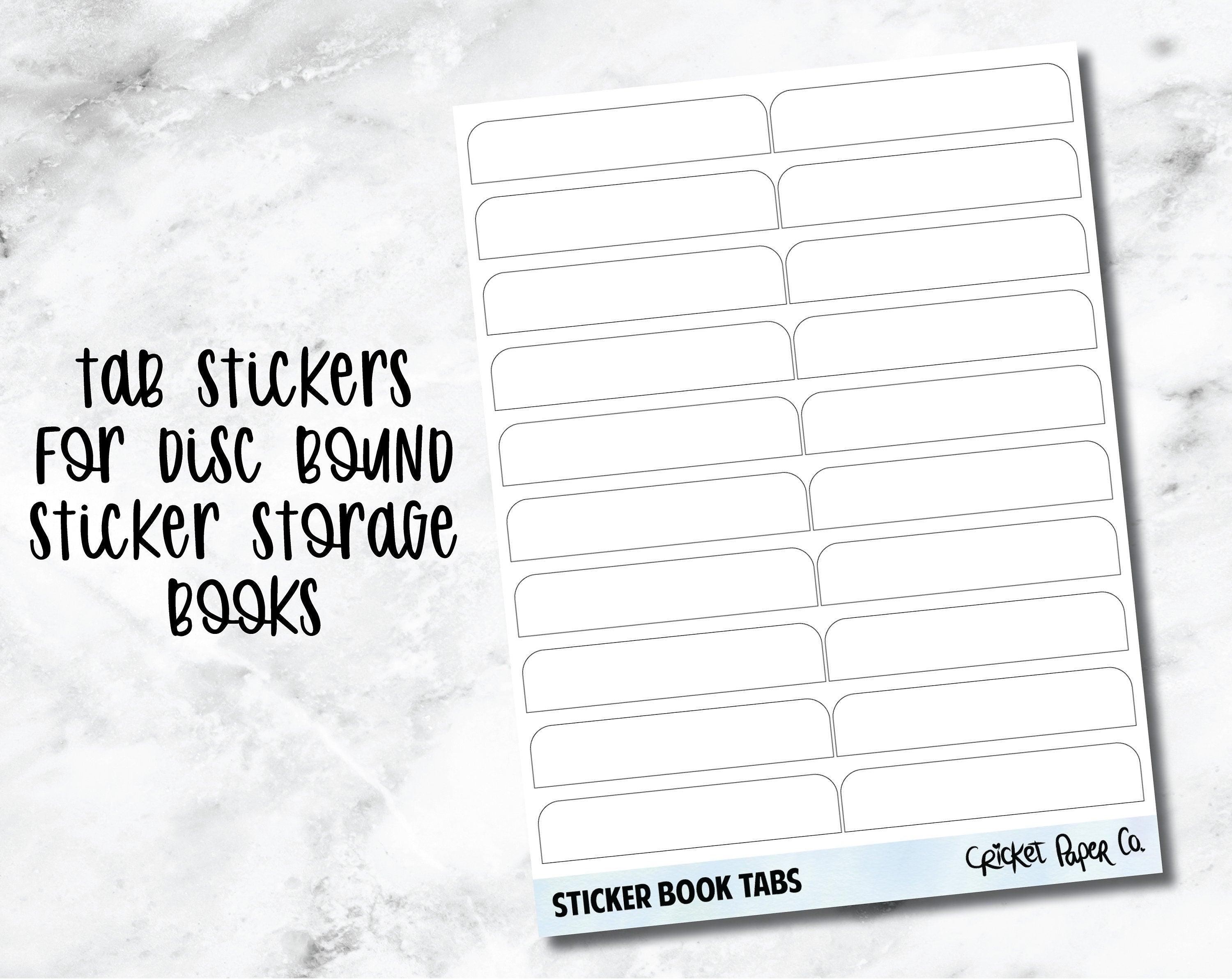 Sticker Tabs for Disc Bound Sticker Storage Album - White Tabs ...