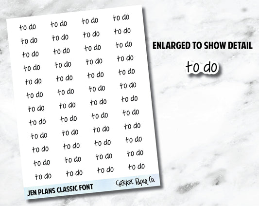 TO DO Jen Plans Writing Font Planner Stickers-Cricket Paper Co.