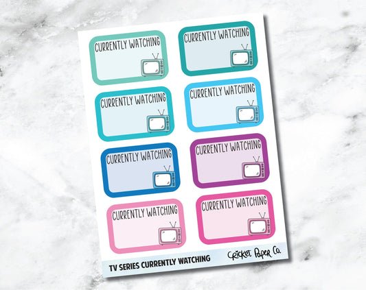 TV Series Currently Watching - Television and Movie Planner Stickers-Cricket Paper Co.