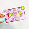 Tinsel In a Tangle - Decorative Vinyl Sticker-Cricket Paper Co.