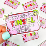 Tinsel In a Tangle - Decorative Vinyl Sticker-Cricket Paper Co.