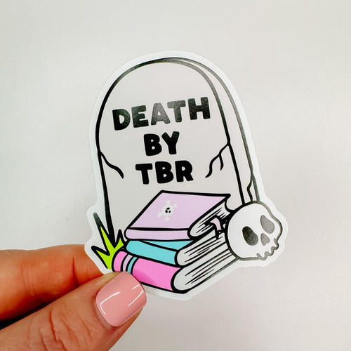 Tombstone Death by TBR - Bookish Vinyl Sticker-Cricket Paper Co.