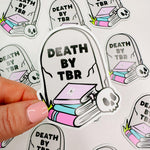 Tombstone Death by TBR - Bookish Vinyl Sticker-Cricket Paper Co.
