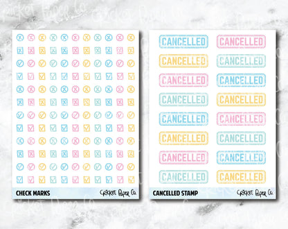 Transparent Bundle Planner Stickers - Sorbet-Cricket Paper Co.