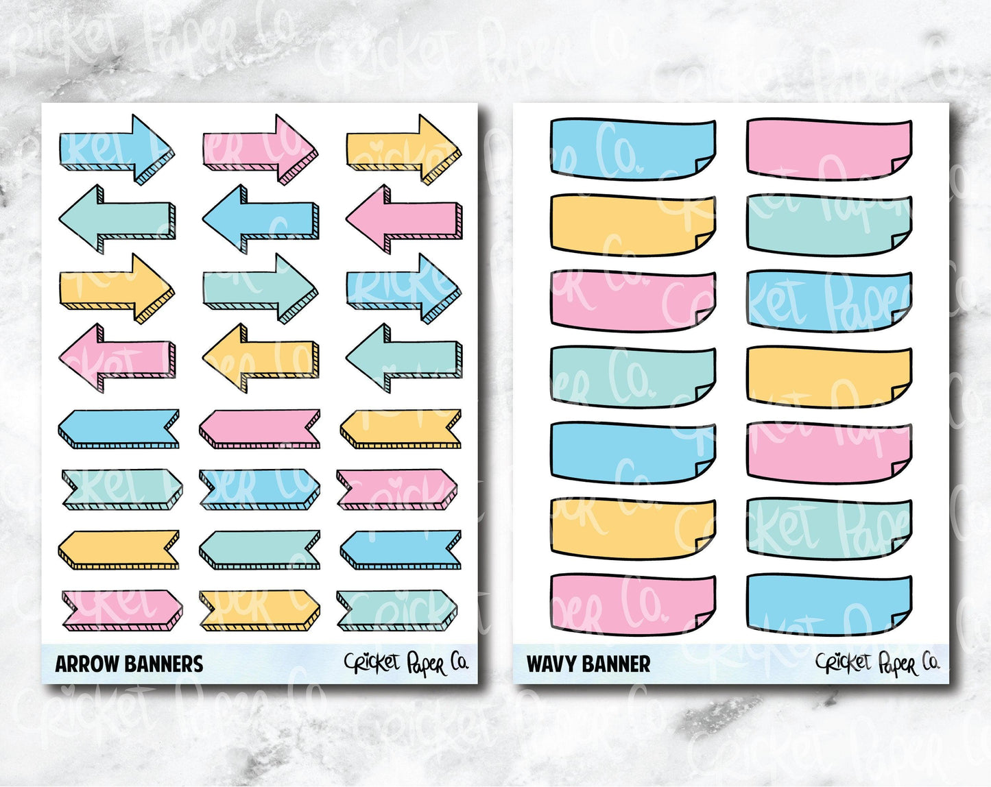 Transparent Bundle Planner Stickers - Sorbet-Cricket Paper Co.