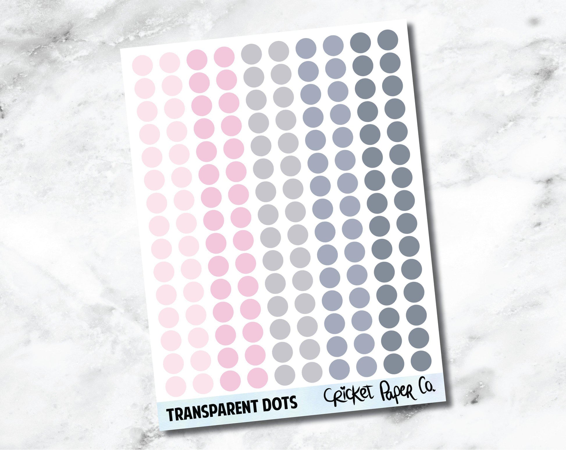 Transparent Tiny Dot Planner Stickers - Neutral-Cricket Paper Co.
