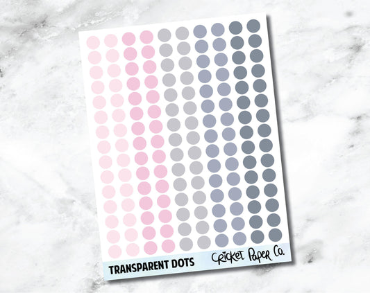 Transparent Tiny Dot Planner Stickers - Neutral-Cricket Paper Co.