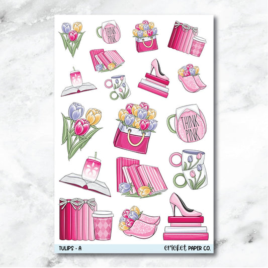 Tulips Decorative Journaling and Planner Stickers - A-Cricket Paper Co.