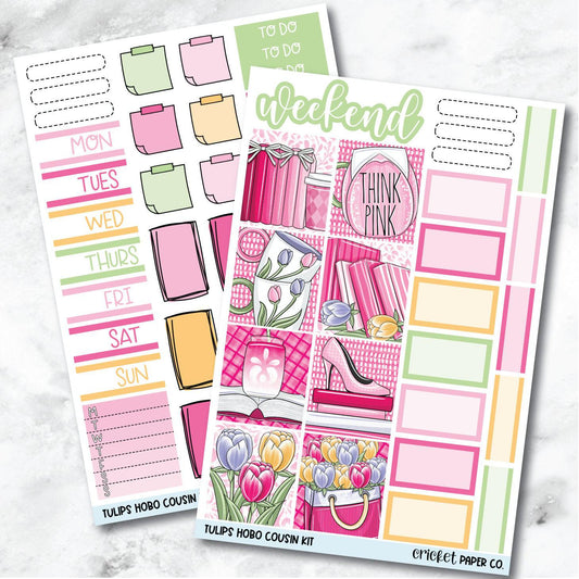 Tulips HOBONICHI COUSIN Planner Stickers Mini Kit-Cricket Paper Co.