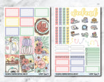 VERTICAL Planner Stickers Mini Kit - Colorful Pumpkin-Cricket Paper Co.