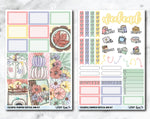VERTICAL Planner Stickers Mini Kit - Colorful Pumpkin-Cricket Paper Co.