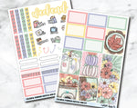 VERTICAL Planner Stickers Mini Kit - Colorful Pumpkin-Cricket Paper Co.