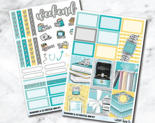 VERTICAL Planner Stickers Mini Kit - Diamonds & Co.-Cricket Paper Co.