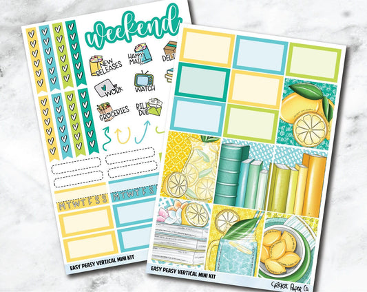 VERTICAL Planner Stickers Mini Kit - Easy Peasy-Cricket Paper Co.