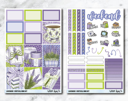 VERTICAL Planner Stickers Mini Kit - Lavender-Cricket Paper Co.